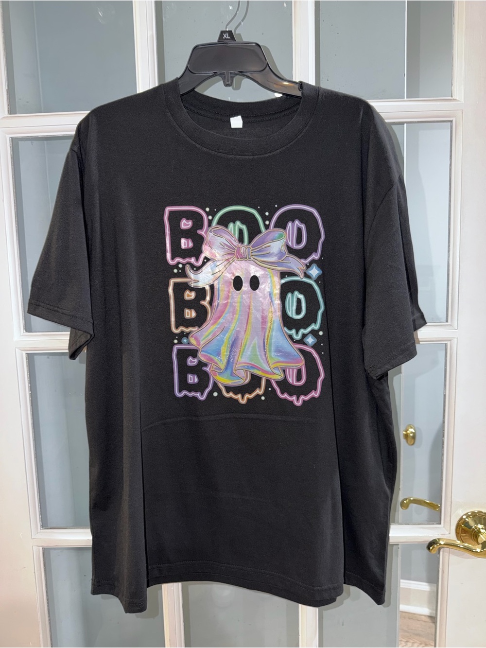 Coquette Halloween Bow Tee Retro Top Women's Shirt Spooky Fall Ghost